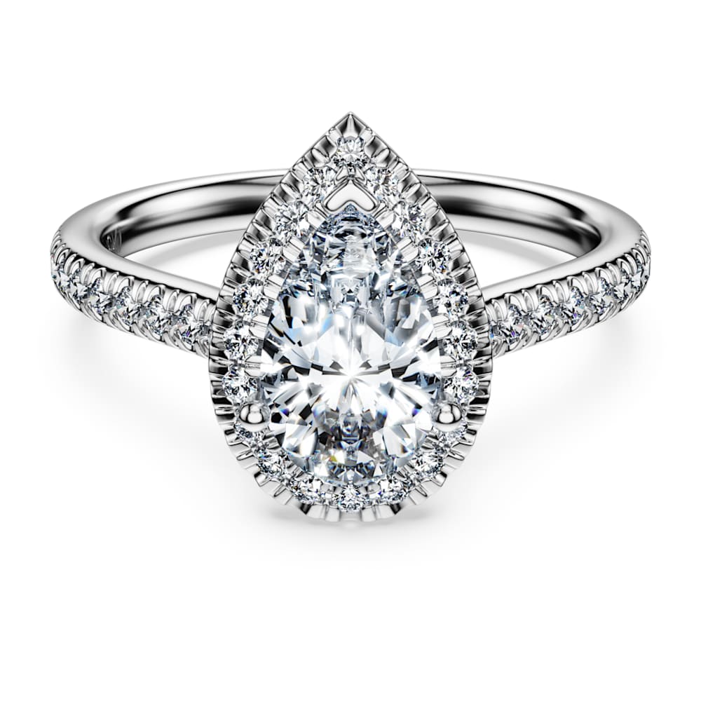 Anillo solitario con halo Eternity Diamantes creados en